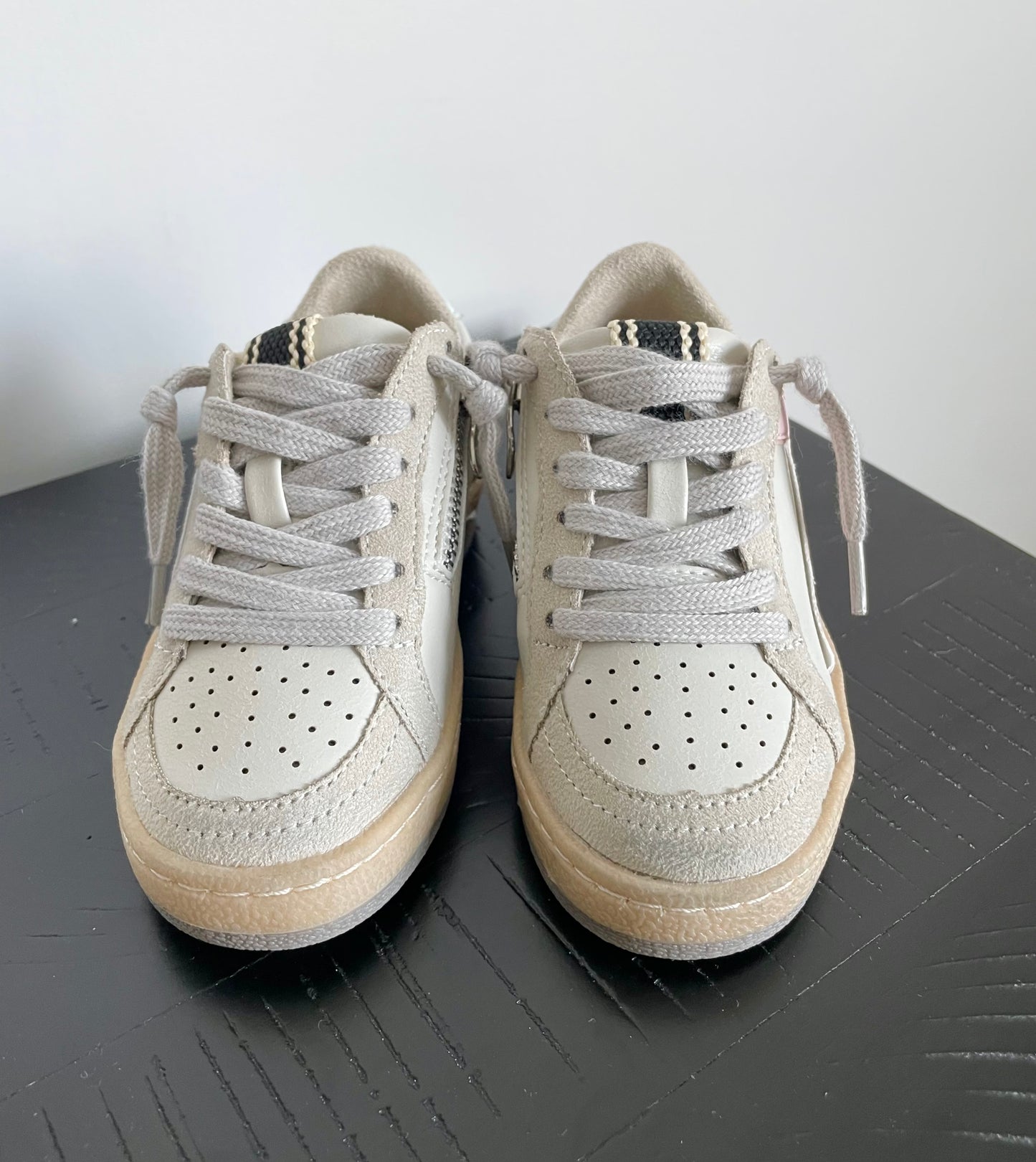 Toddlers Blush Pink and Gold Sneakers