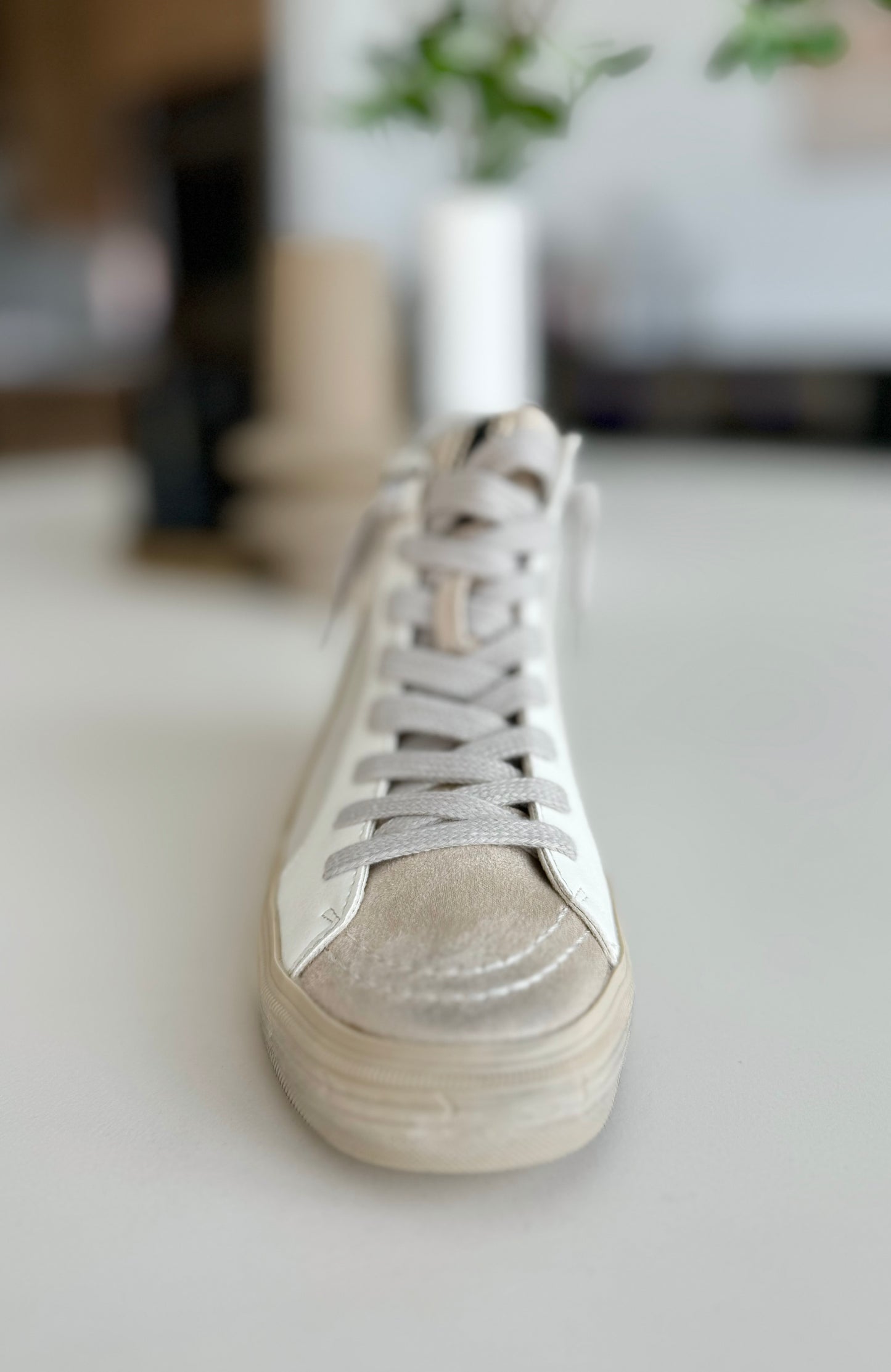 Women's High Top Gold Sneakers