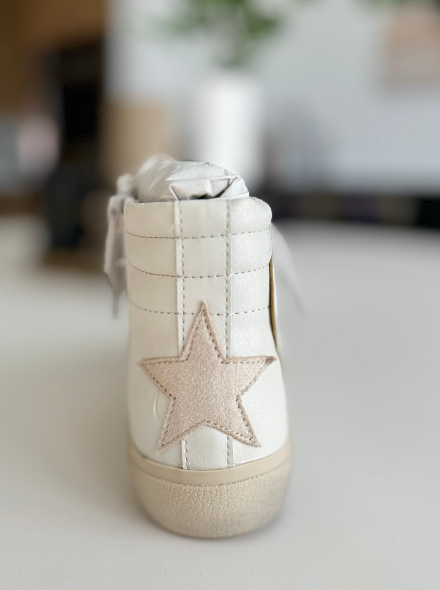 Women's High Top Gold Sneakers