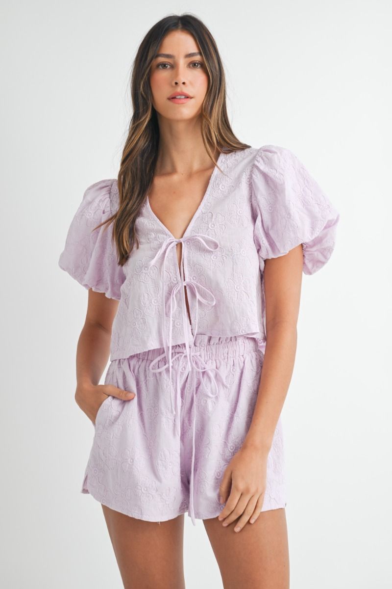 Lavender Floral Embroidery Set