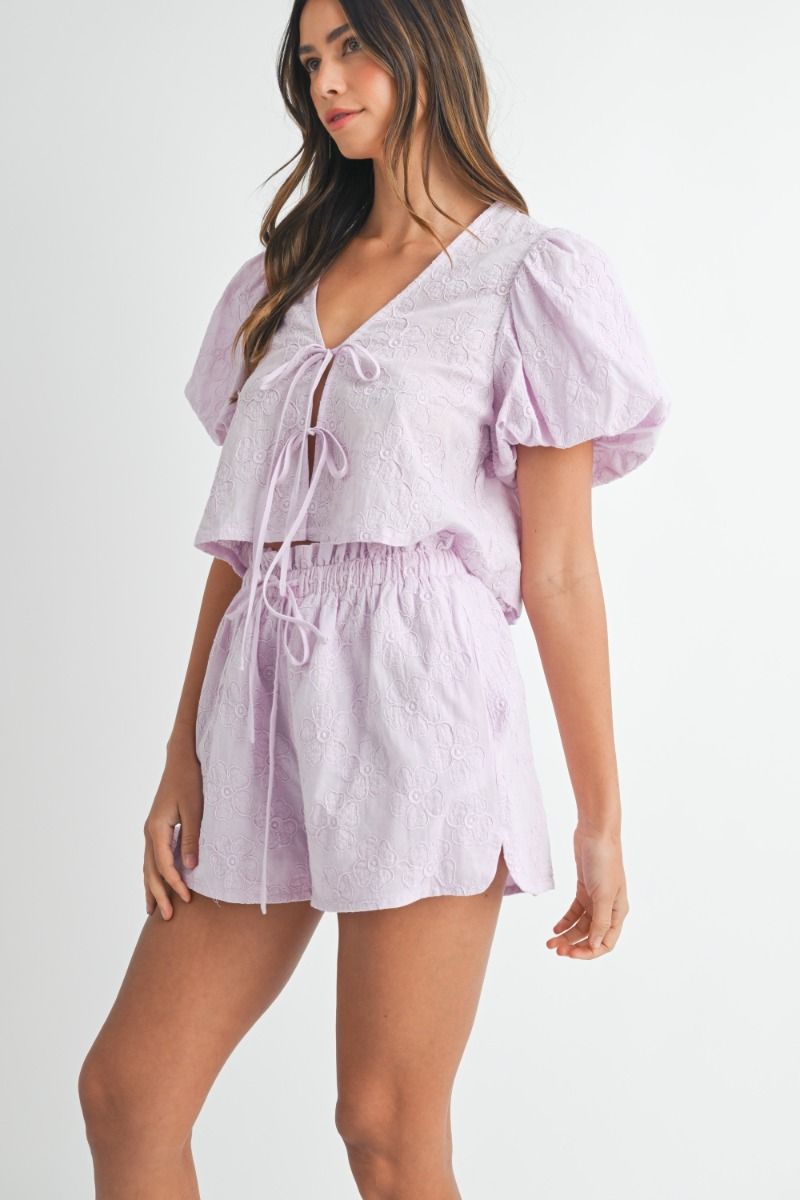 Lavender Floral Embroidery Set
