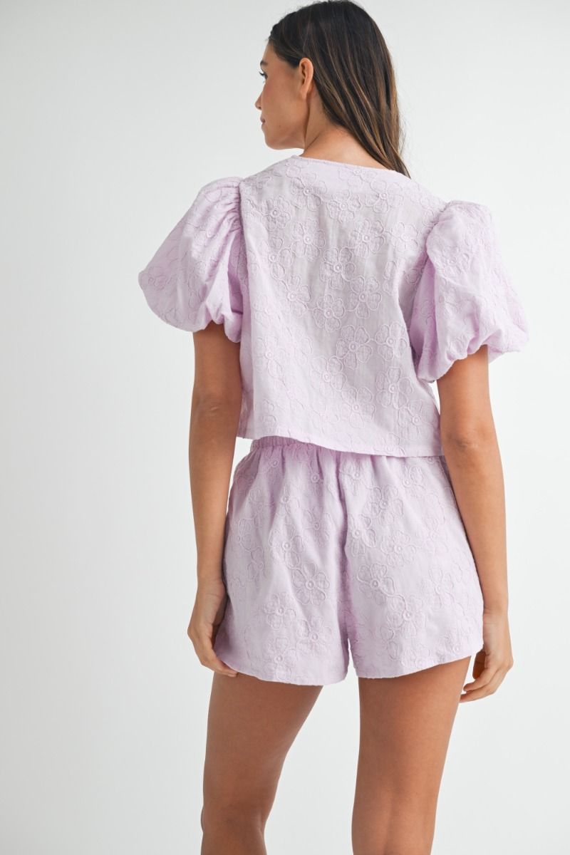 Lavender Floral Embroidery Set