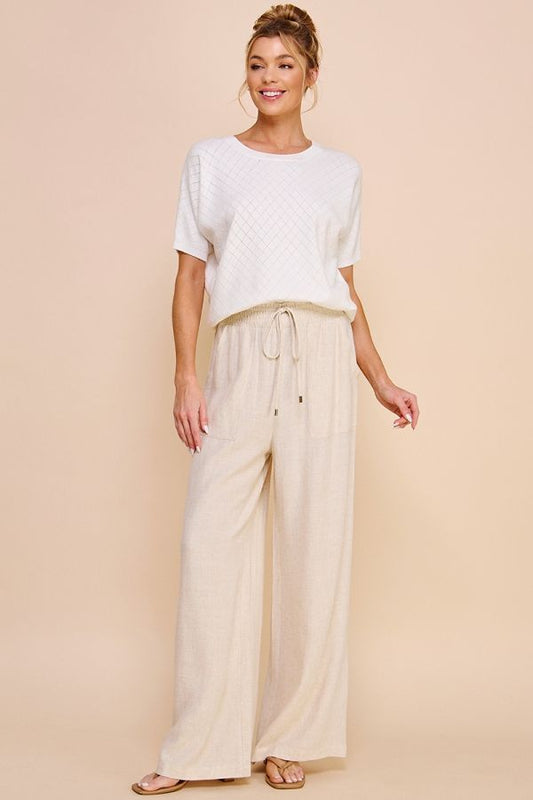 Oatmeal Linen Pant
