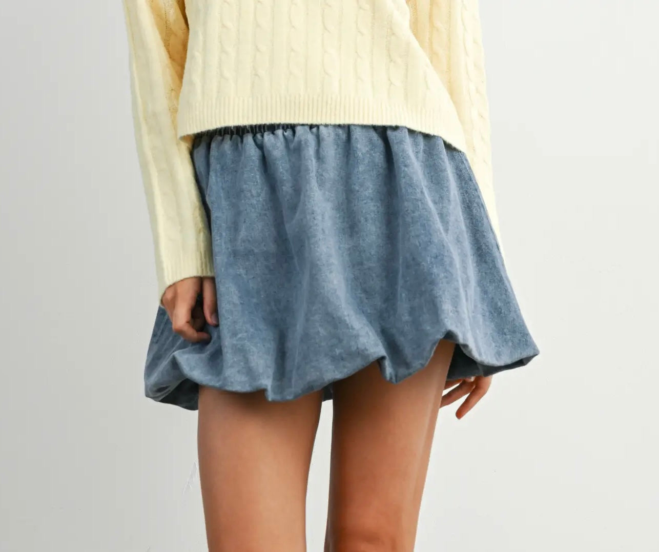 Denim Bubble Skirt