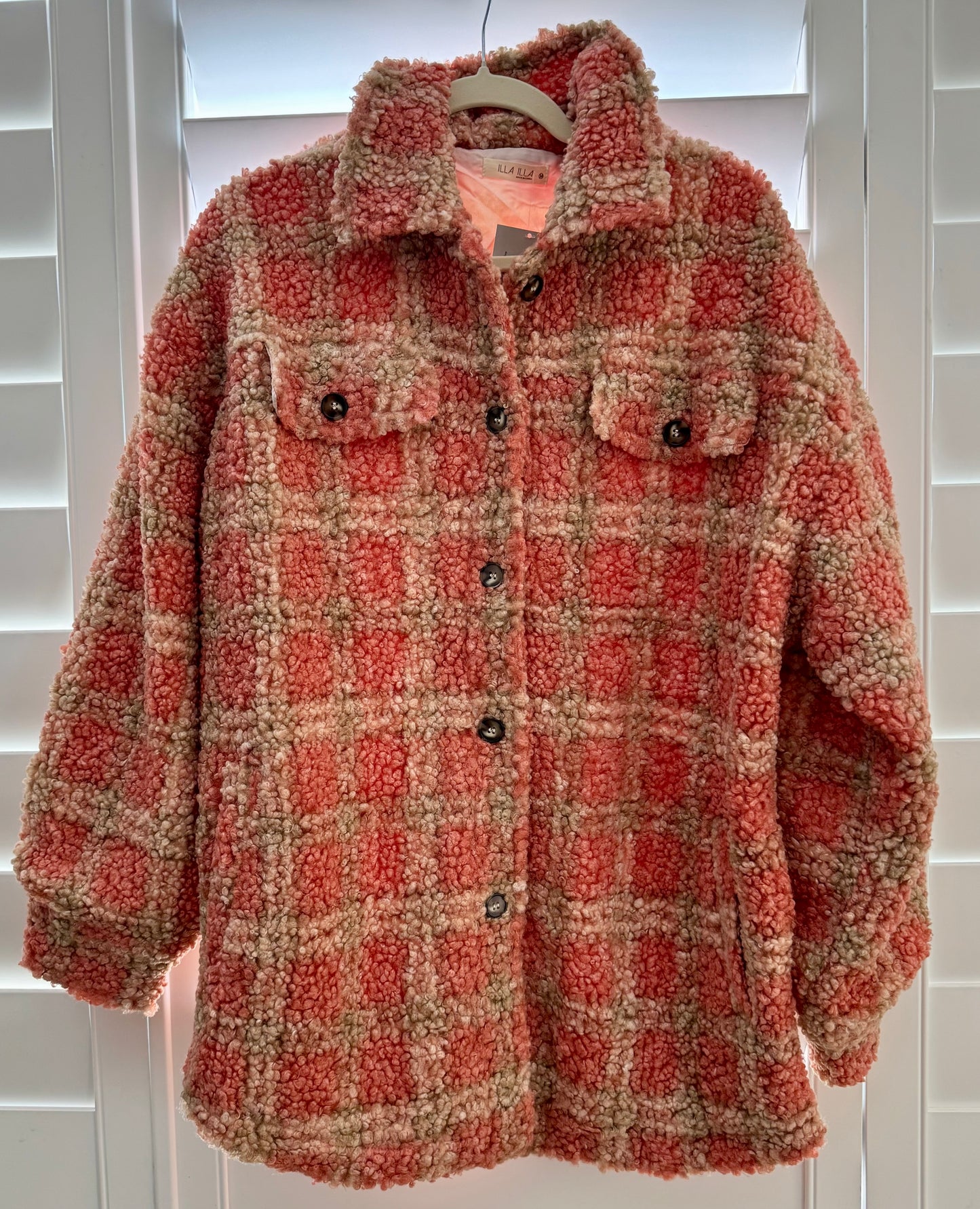 Teddy Plaid Shacket