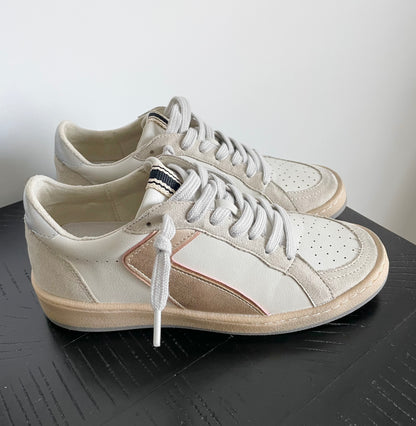 Women's Blush Pink and Gold Sneakers