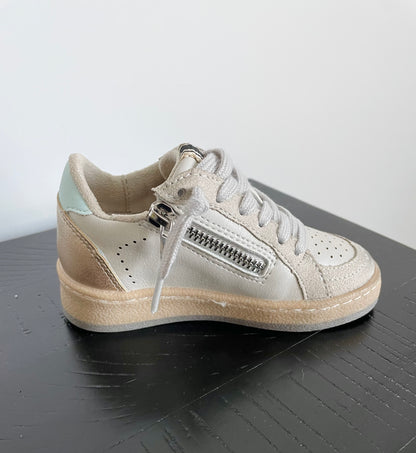 Toddlers Blush Pink and Gold Sneakers