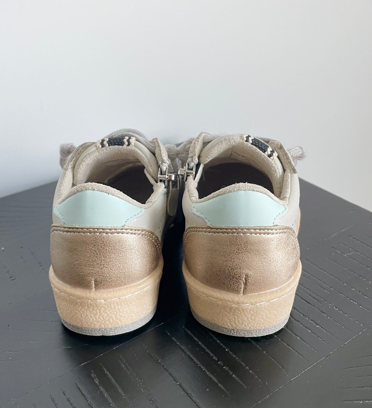 Toddlers Blush Pink and Gold Sneakers