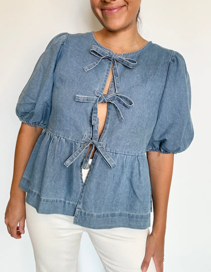 Bow Tie Jean Top