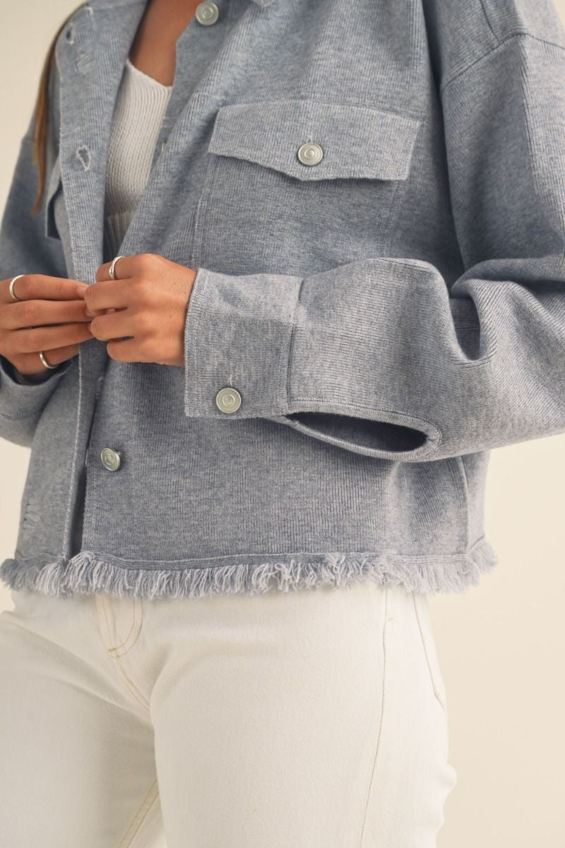 Oversized Sweater Knit Jacket