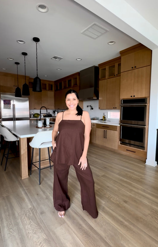Chocolate Linen Pants