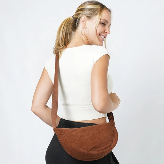 Corduroy Crossbody Bag